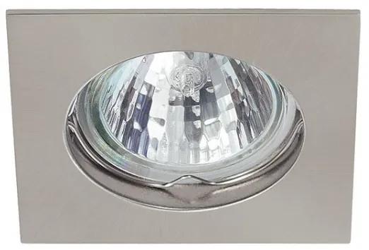 KANLUX Podhľadové bodové osvetlenie DENY, 1xGX5,3, 50W, 75x75mm, hranaté, matný nikel
