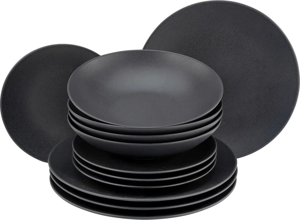 XXXLutz JEDÁLENSKÝ SERVIS Soft Touch Black 12-dielne Creatable - Online Only bytové doplnky - 007768050702