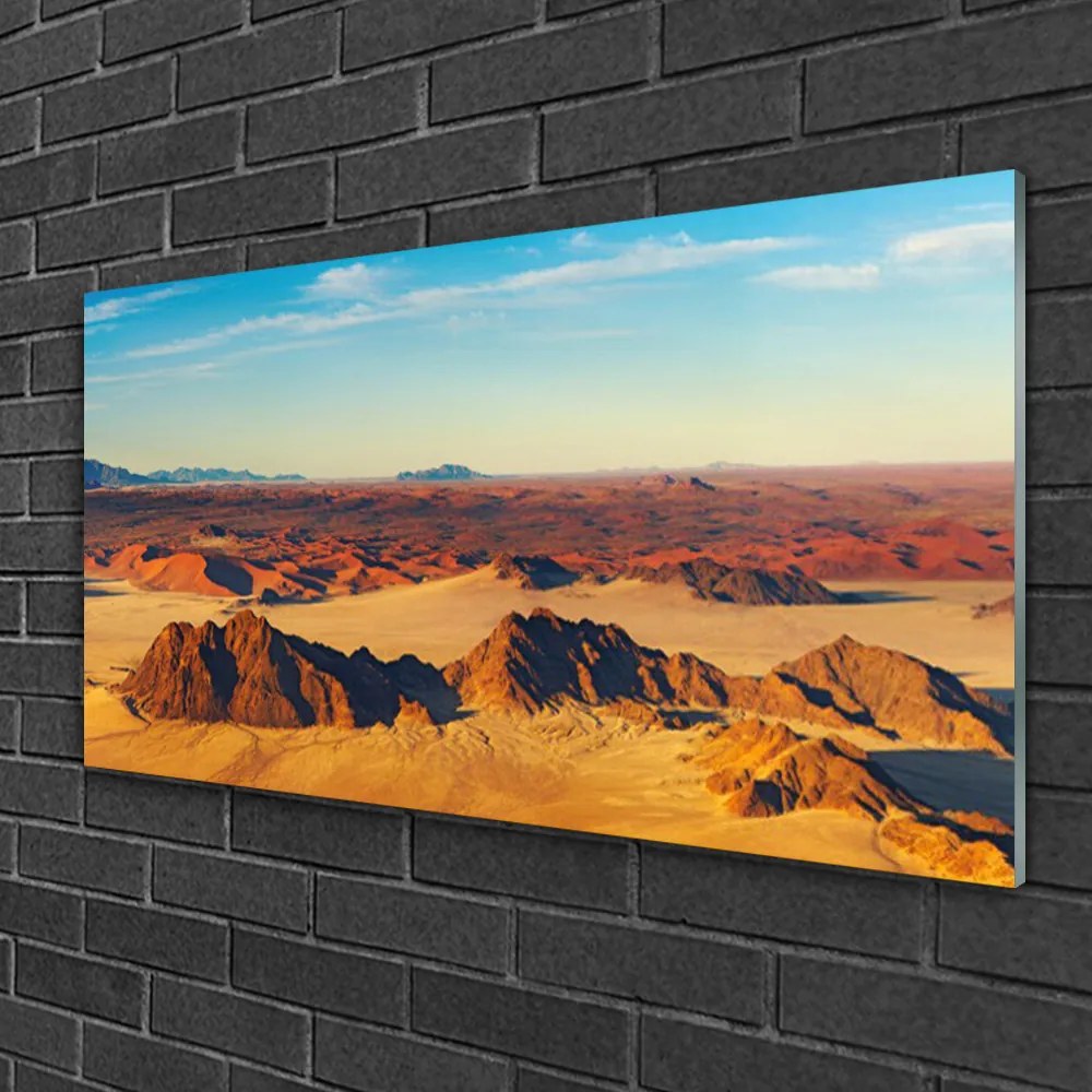Skleneny obraz Púšť nebo krajina 120x60 cm