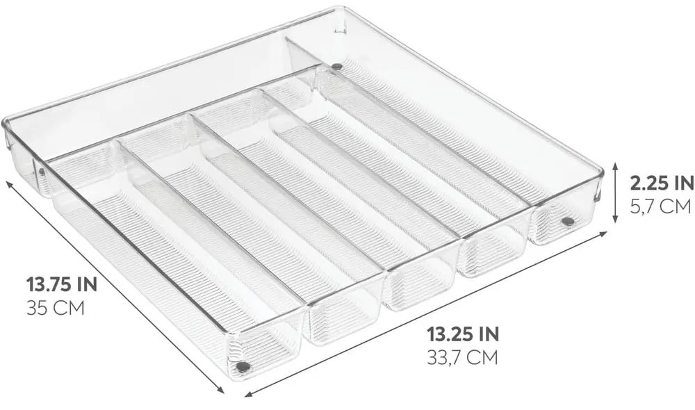 Organizér na príbory iDesign Linus, 34,5 x 35 cm