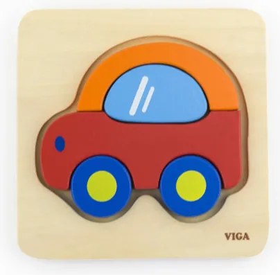 Prvé detské puzzle Viga 50172 autíčko