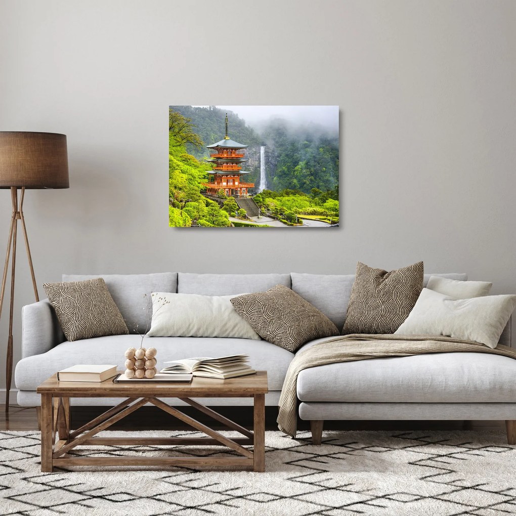 Sklenený obraz - Vodopád Nači (70x50 cm)