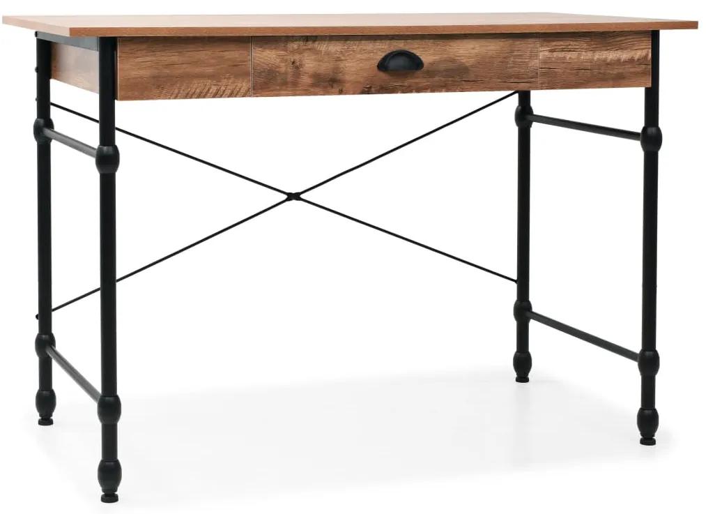 Písací stôl so zásuvkou, 110x55x75 cm, dubová farba