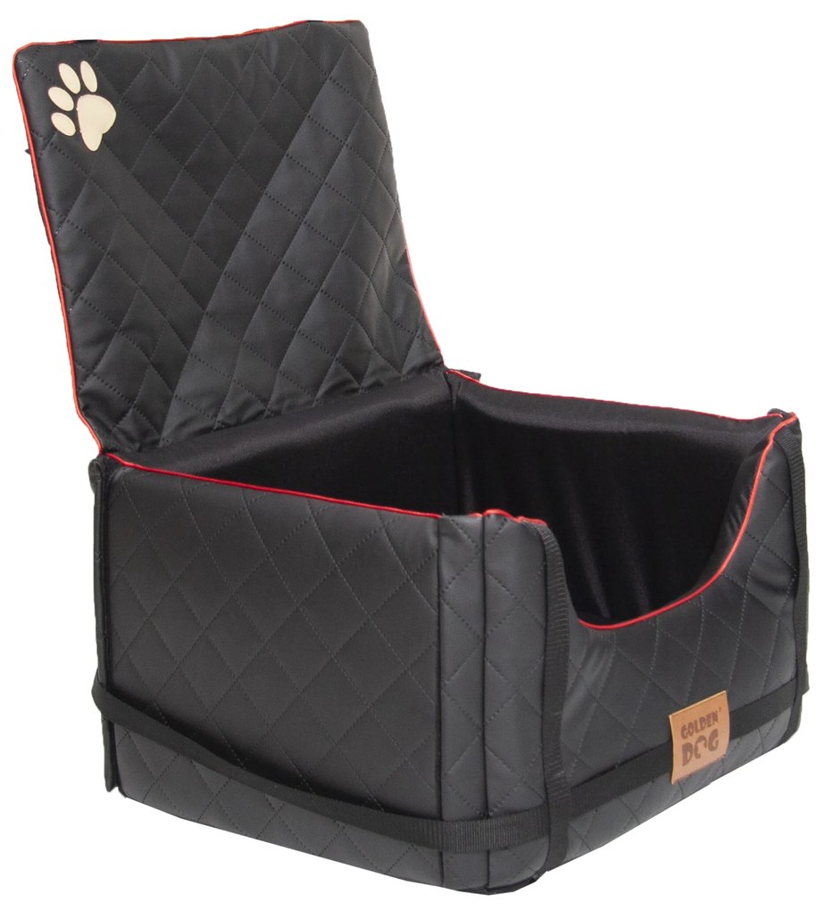 Golden Dog Autosedačka Lux Comfort pre psa M 33 x 52 x 44 cm – čierna