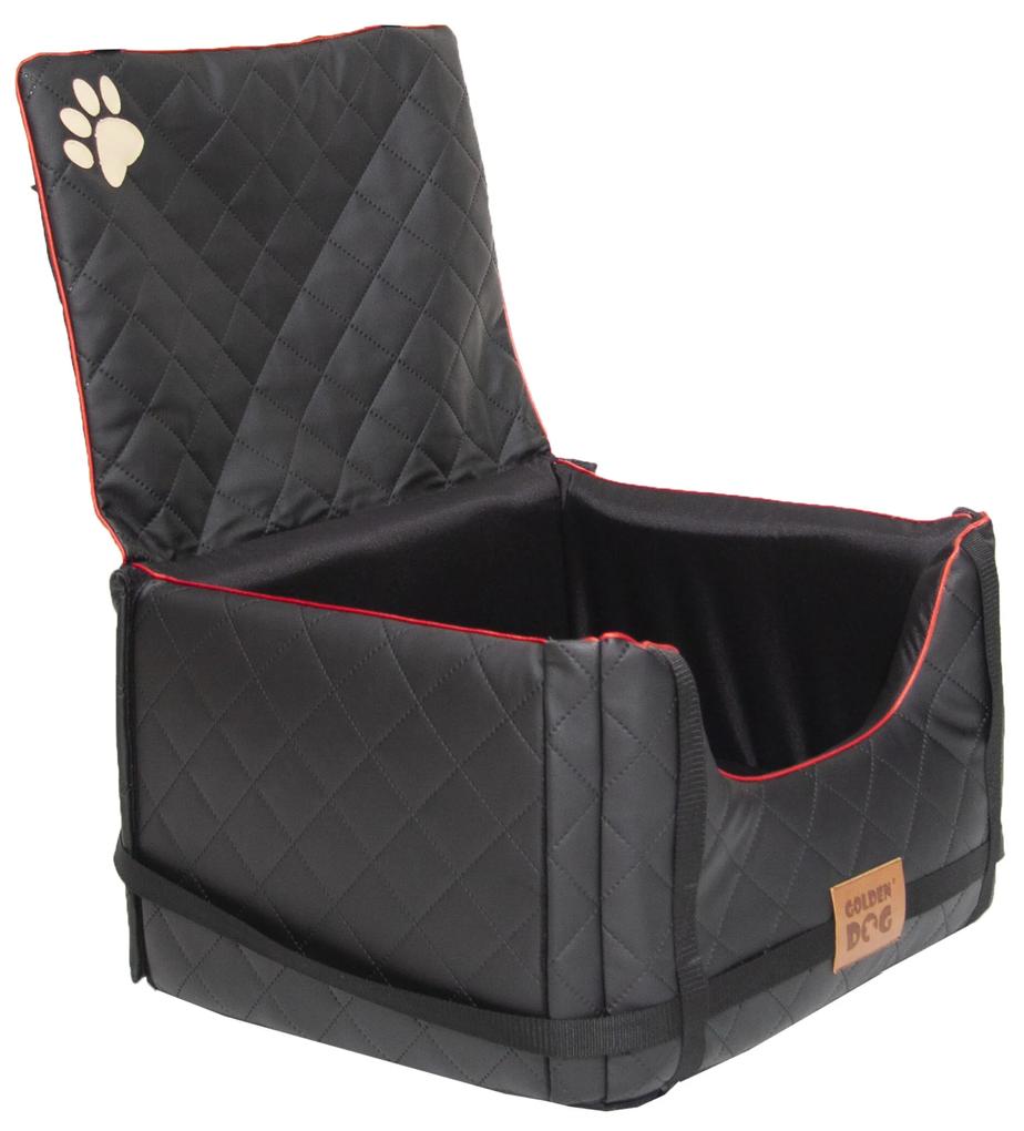 Golden Dog Autosedačka Lux Comfort pre psa S 33 x 45 x 35 cm – čierna