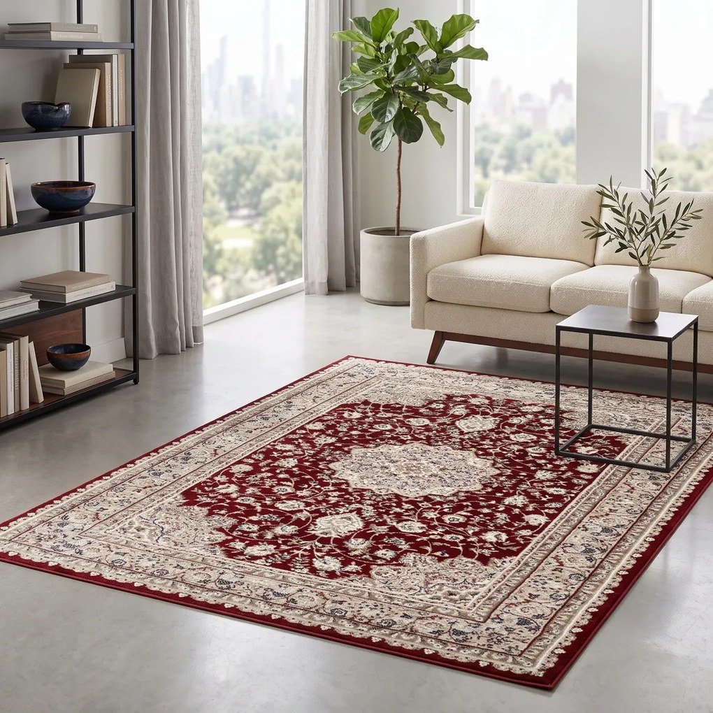Angel Carpet, Kusový koberec Sultan 12 Red, 240x340, červená, kancelária