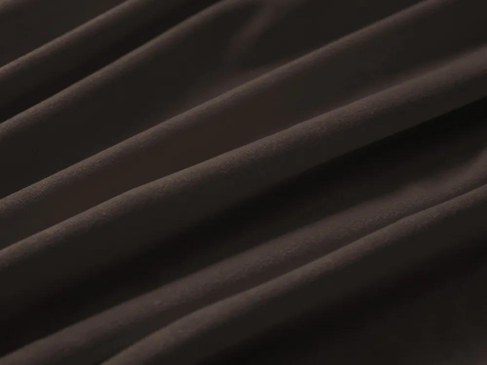 Biante Veľký zamatový oválny obrus Velvet Premium SVP-016 Tmavo hnedý 160x220 cm