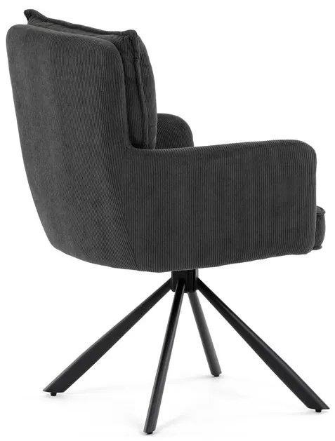 BONTEC Jedálenská stolička, sivá, menčestrová látka, HC-X1128 GREY2 Farba: Béžová