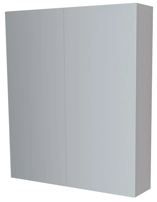 Mereo, Mereo Kúpeľňová zrkadlová skrinka 60 cm, galerka, 2 x dvierka, Multidecor, Arktická sivá, MER-CN798G62ARS1