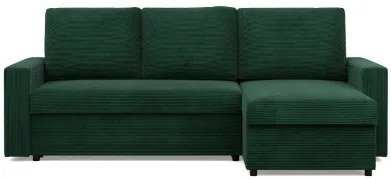 Rohová rozkladacia sedačka NEO Poso fľaškovo zelená