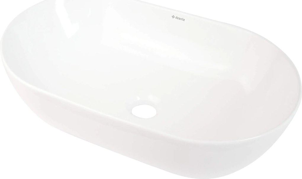Deante Peonia, keramické umývadlo na dosku 500x305x140 mm, biela lesklá, DEA-CDE_6U5S