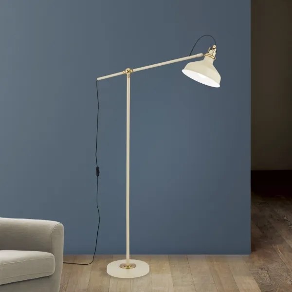 Orion Stl 12-1192/1 - Stojacia lampa SCHILLER 1xE27/40W/230V krémová/bronz