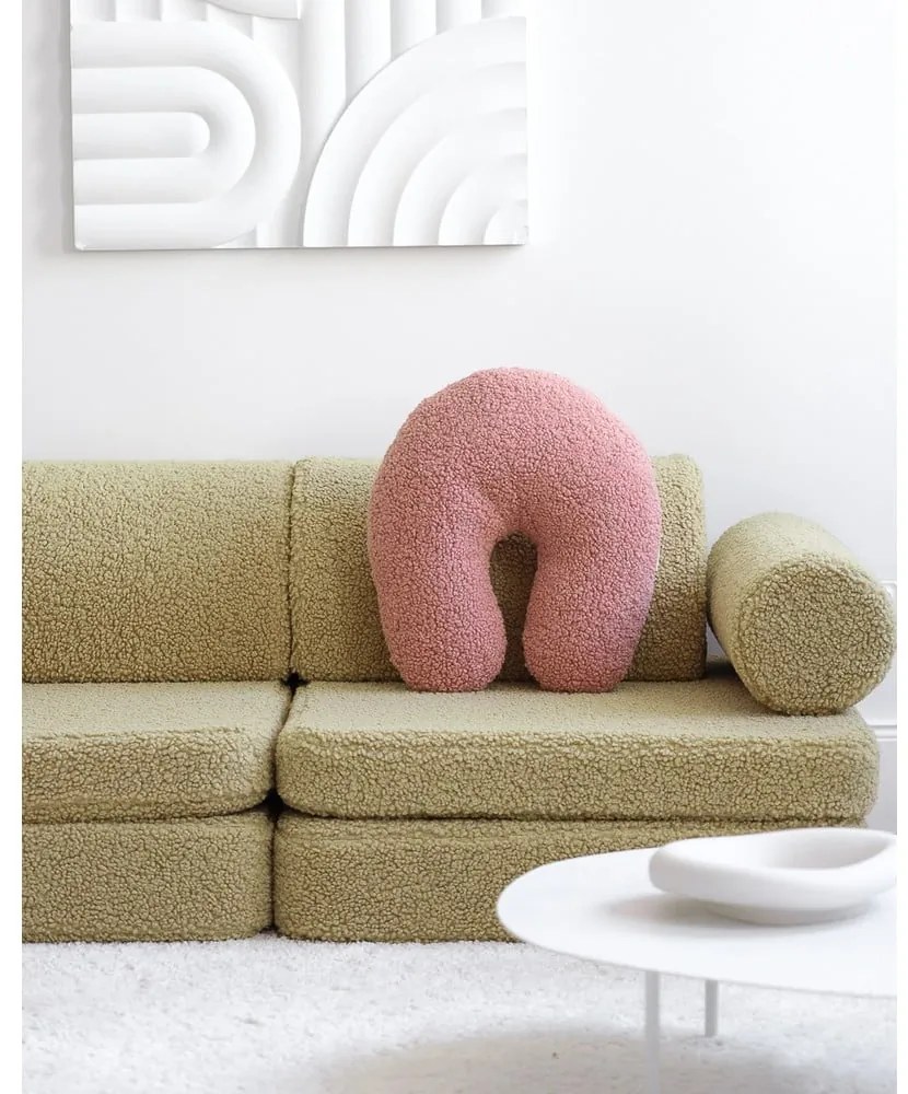 Zelená detská pohovka z textílie buklé 132 cm Settee – Wigiwama