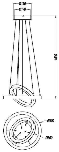 Reality - LED Stmievateľný luster na lanku CHALET LED/32W/230V