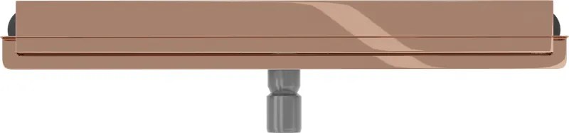Mexen Flat Wall, sprchový žľab na stenu 2v1, 50 cm, ružové zlato, 1630050