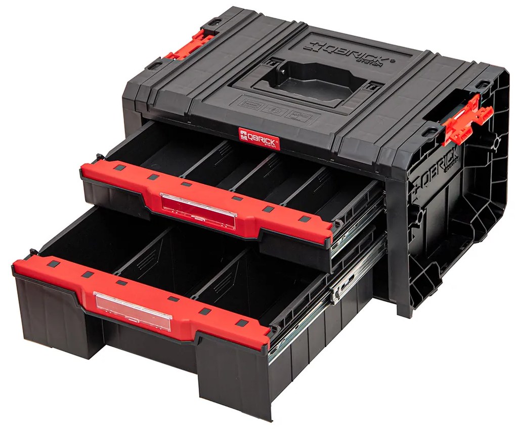 Kufrík na náradie s 2 zásuvkami Qbrick System PRO