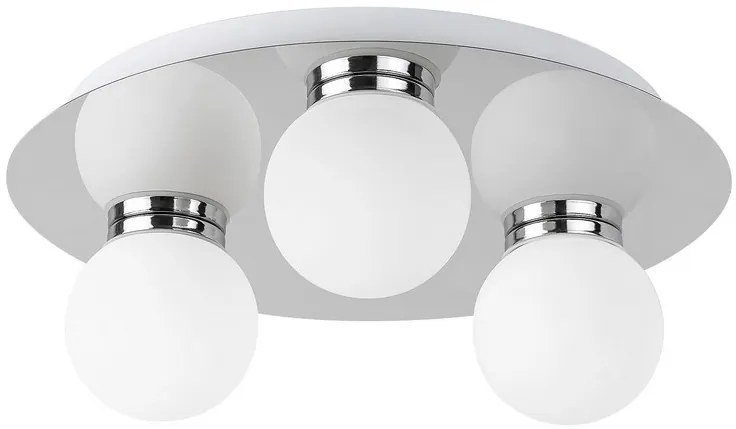 Rabalux Prisadené stropné svietidlo do kúpeľne Becca 3x28W | G9 | IP44 - chróm
