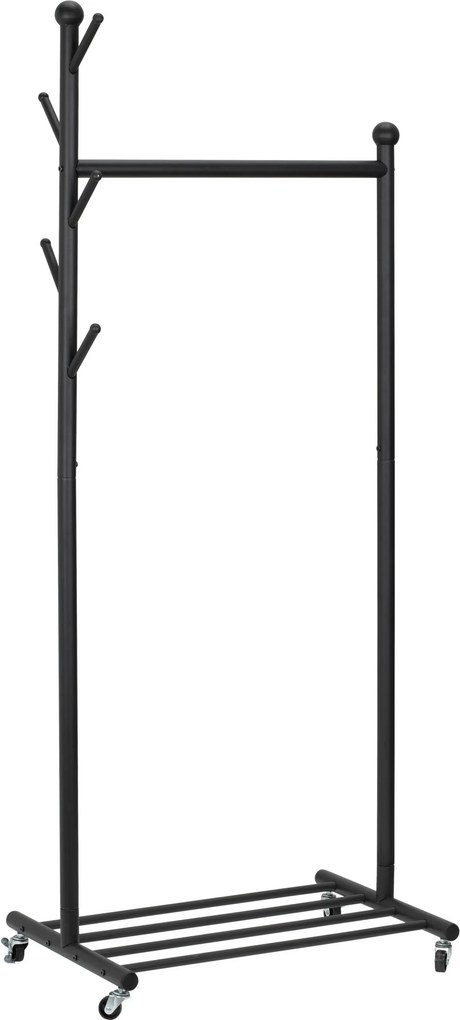 XXXLutz POJAZDNÝ STOJAN NA ODEVY, 68/170/43 cm PBJ - Predsieňové programy - 000537002701