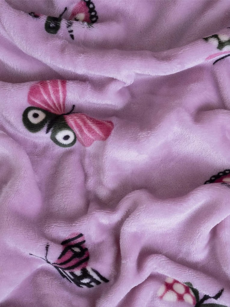 Obliečky mikroplyš Exclusive – Motýlikovia ružové