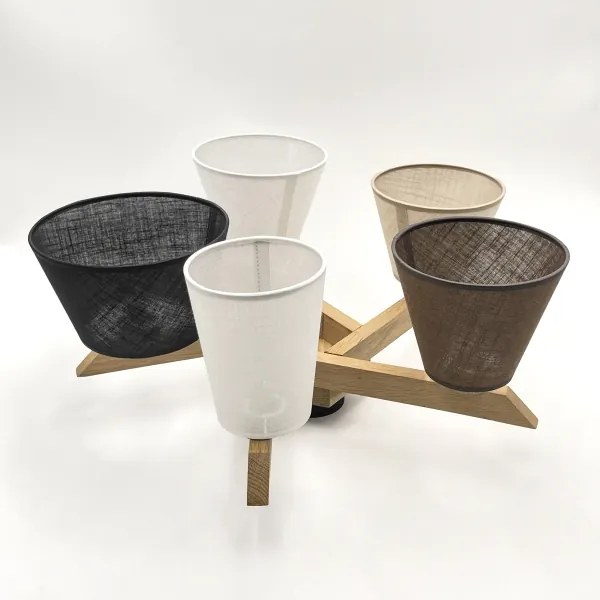 Brilagi - LED Prisadený luster ANTHONY 5xE14/40W/230V dub