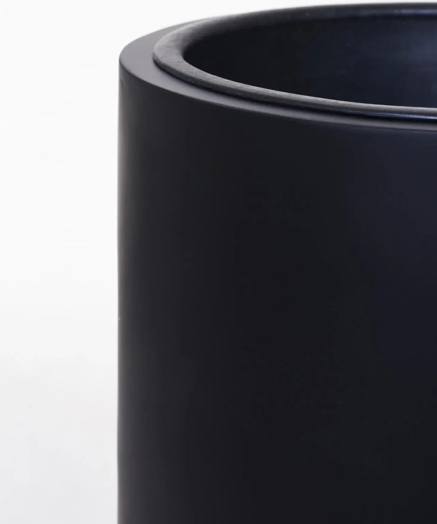 Kvetináč SOLERIO, výška 80 cm, sklolaminát, čierny