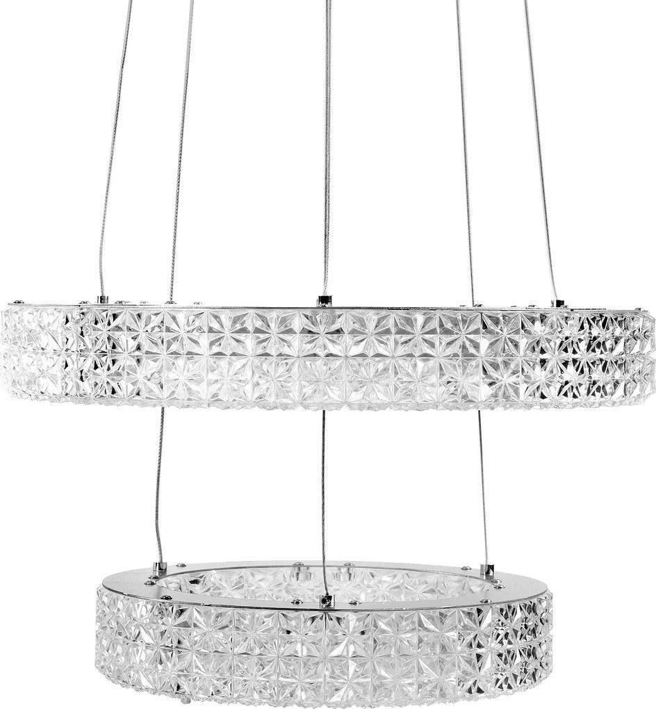 Toolight Toolight, LED krištáľové stropné svietidlo 40cm, 36W, 4000K, 3500 lm, MS006-CP, chrómová, OSW-09616