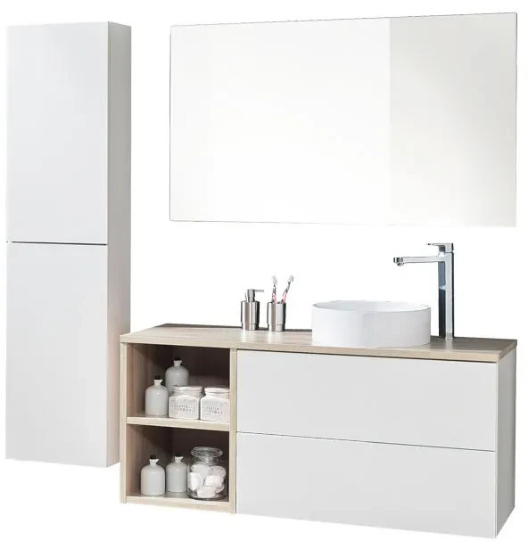 Mereo, Mereo Aira, kúpeľňová skrinka 121 cm, Multidecor, Dub Wotan, MER-CN793SDWOT