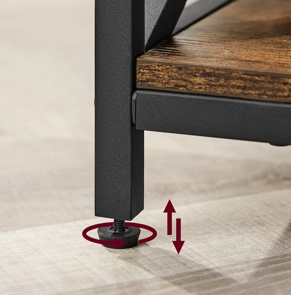 Konferenční stolek Vasagle LOFT s prodlužovací deskou černý/hnědý