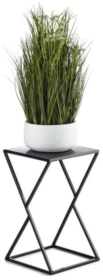 Stojan na kvety LOFT 40x23,5 cm čierna