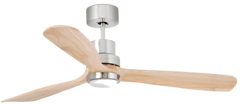 FARO 33560DC - LED Stropný ventilátor LANTAU LED/15W/230V drevo/chróm pr.132 cm + DO