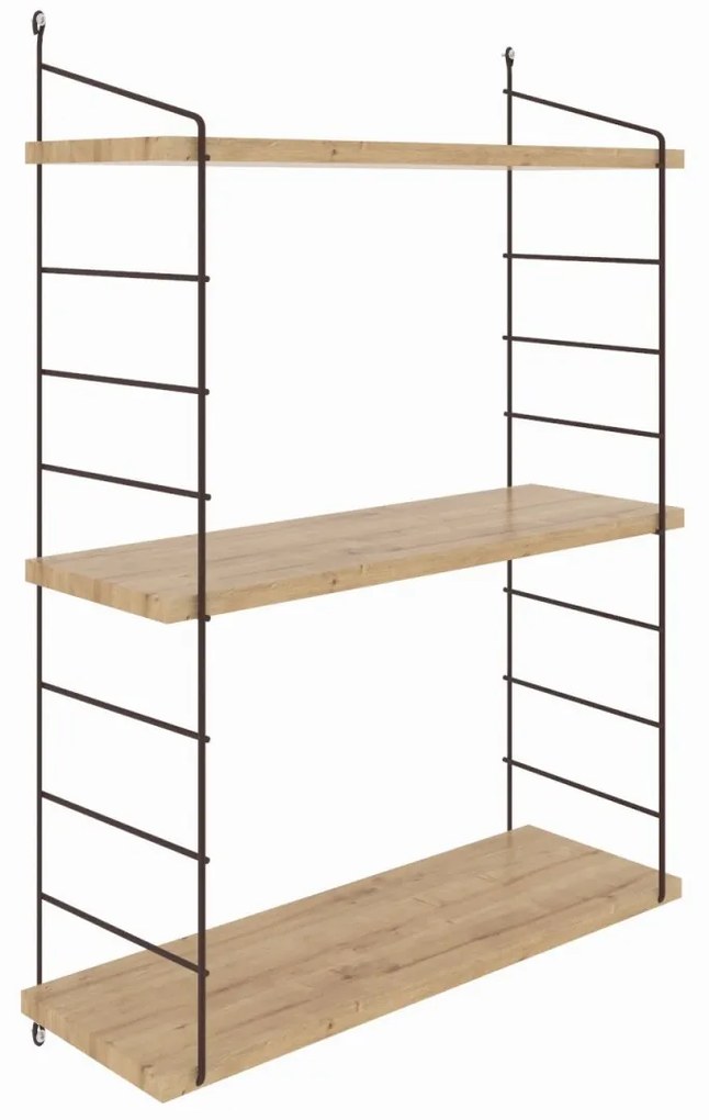 Nástenná polica ARMONI II 72 cm dub craft zlatá/hnedá