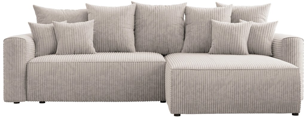 Rohová sedačka Baria (P) (svetlohnedá). Akcia -20%. Vlastná spoľahlivá doprava až k Vám domov. 1133082