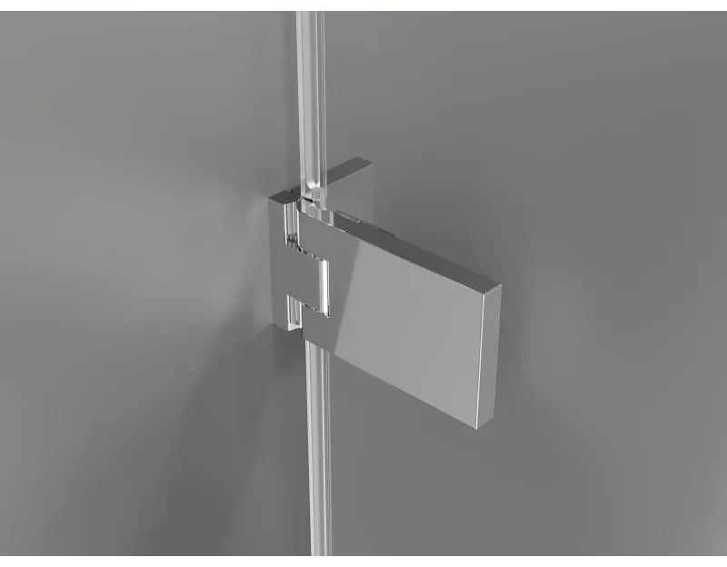 Mexen Lunar-F L, 1-krídlový sprchový kút so skladacími dverami, pravý, 100 x 90 cm, 8mm číre sklo, chrómový profil, 836L-100-090-01-00-P