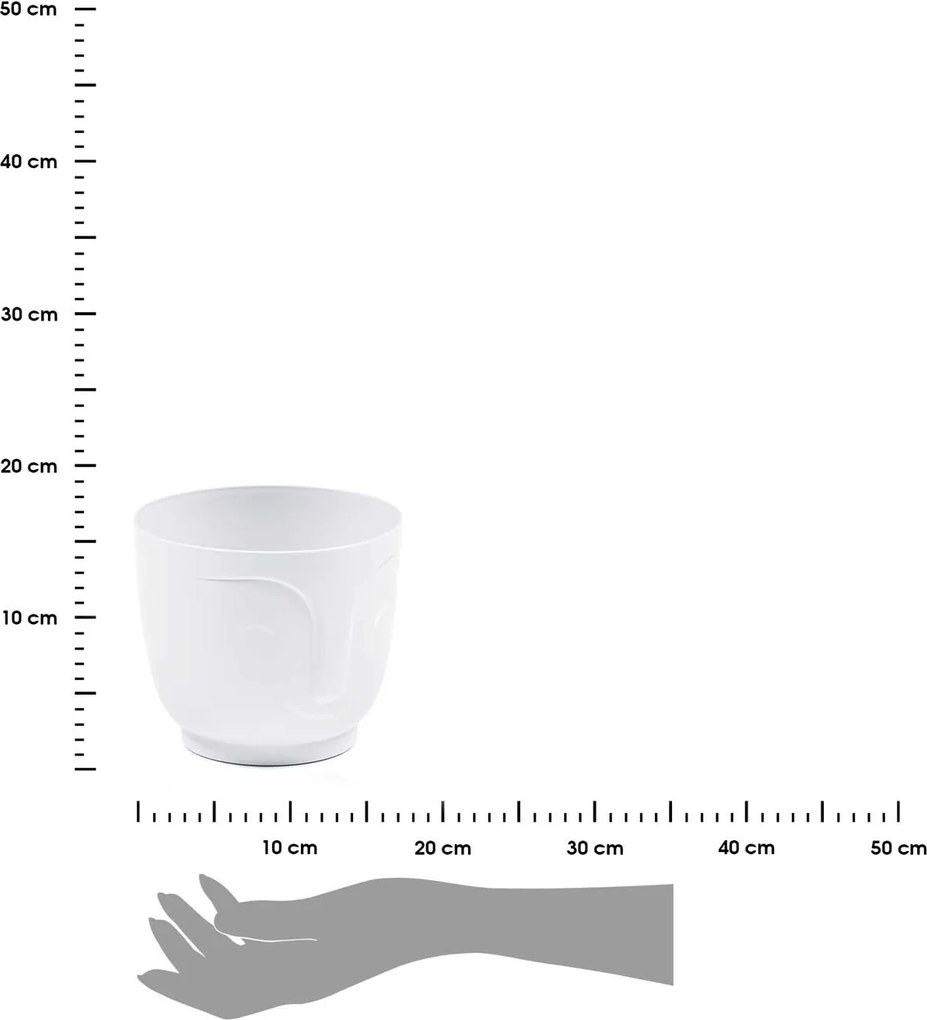 Květináč ZOE 14,3 cm bílý