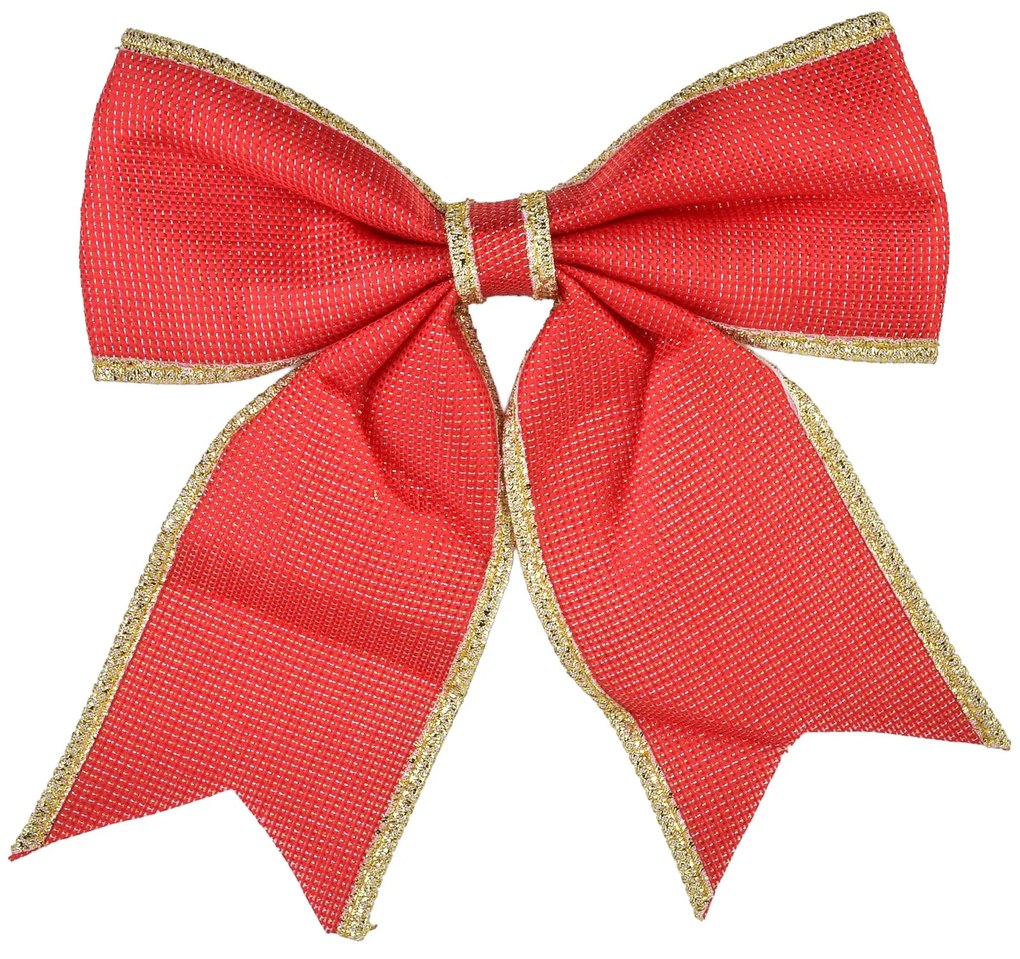 Vianočná dekoratívna mašľa Santa Lila 24,5x26 cm červená