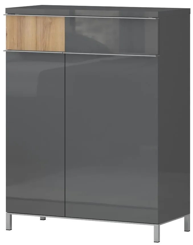 Komoda Onyx Cpl21 lakovaná Pacific Walnut/Anthracite