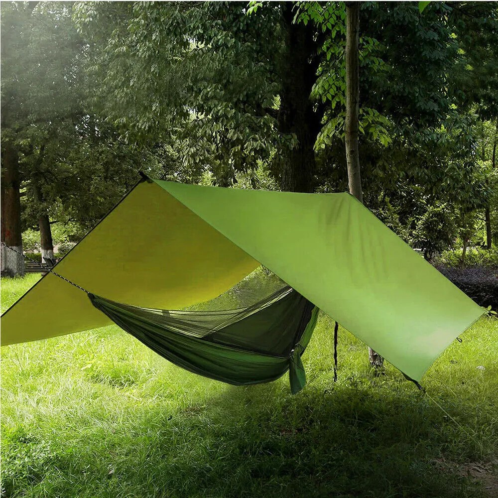 3x3 metrová, vodotesná plachta na kempovanie, s darčekovým prenosným obalom