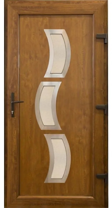Dvere vchodové Osijek D32 90L zlatý dub