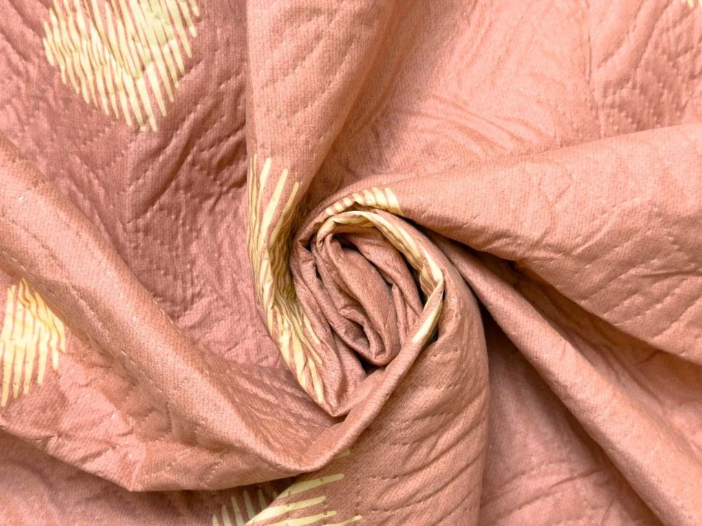 Prehoz na posteľ ORANGE HEART, ružový Rozmer: 220 x 240 cm