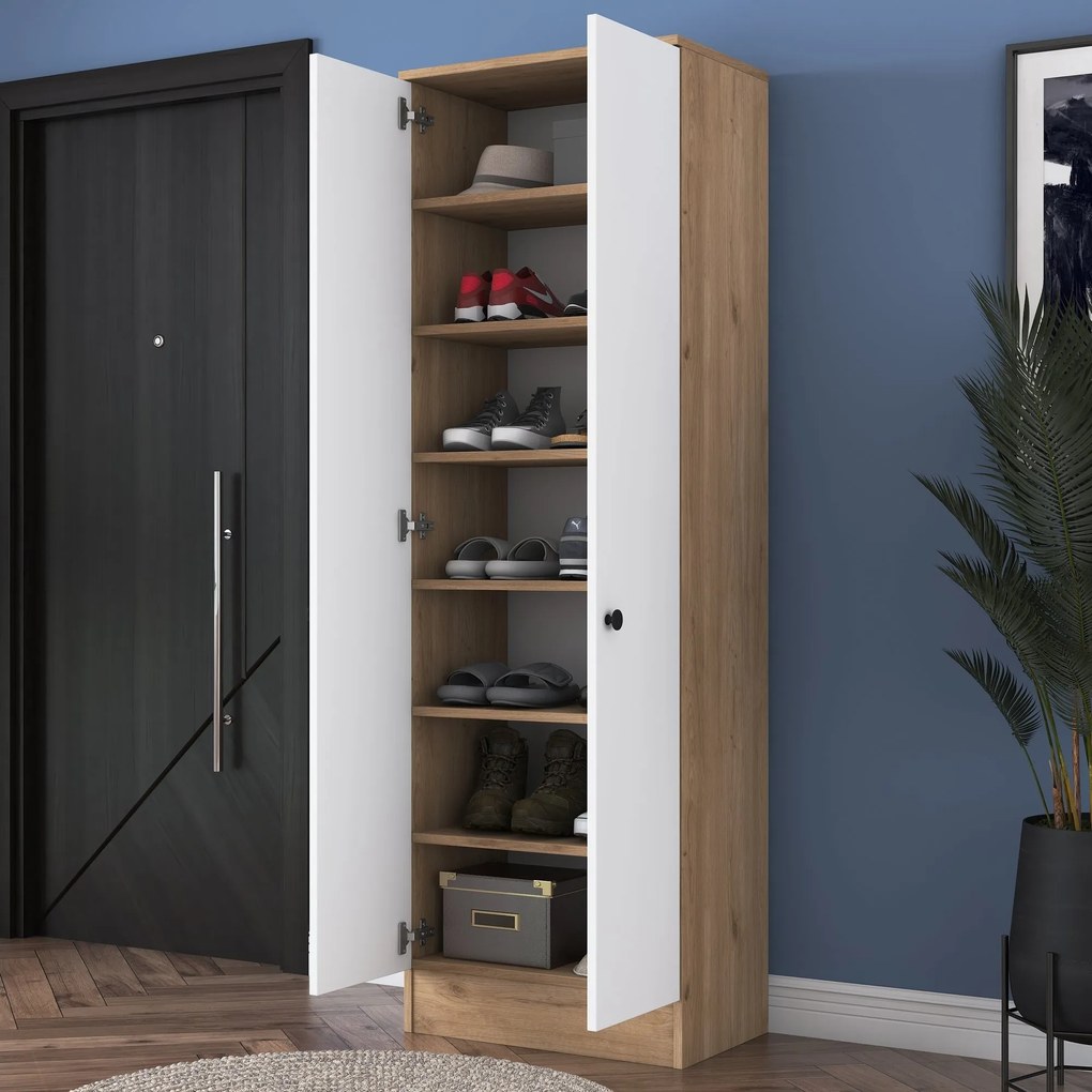 Vysoký botník Pajo 60 cm orech/biely