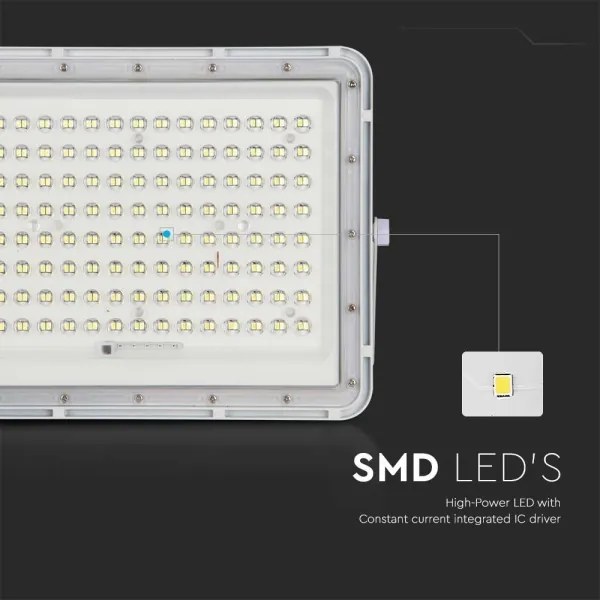 LED Vonkajší solárny reflektor LED/20W/3,2V 6400K biela + DO