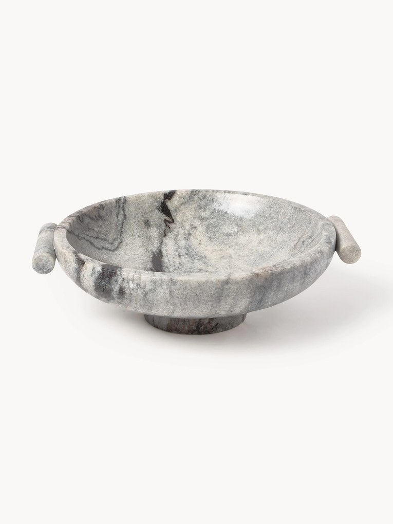 Mramorová dekoračná miska Fossil, V 10 cm
