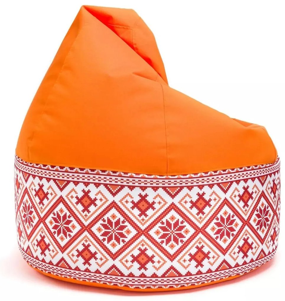 Sedací vak Viper Outdoor Folk – pohodlie s ľudovým štýlom do interiéru aj exteriéru Farba: Folk 4 - M20 krémovo-hnedý
