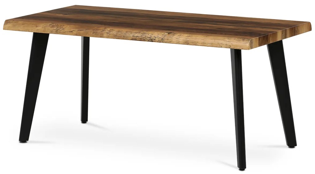 Autronic - Stůl konferenční, 120x60x55 cm, MDF deska, dekor staré dřevo, kov, černý lak - CT-F4412 OLW AKCE