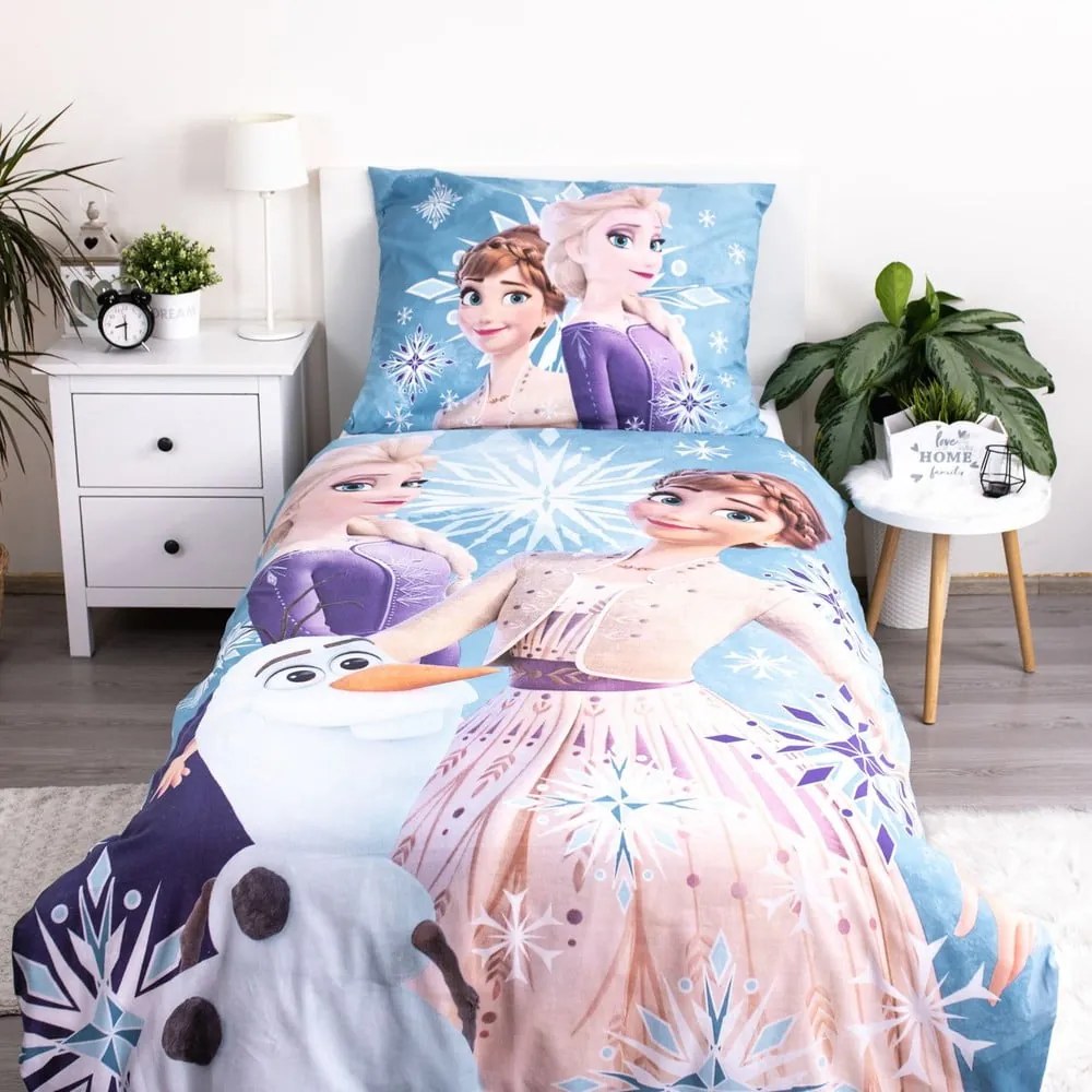 Bavlnené detské obliečky na jednolôžko 140x200 cm Frozen – Jerry Fabrics