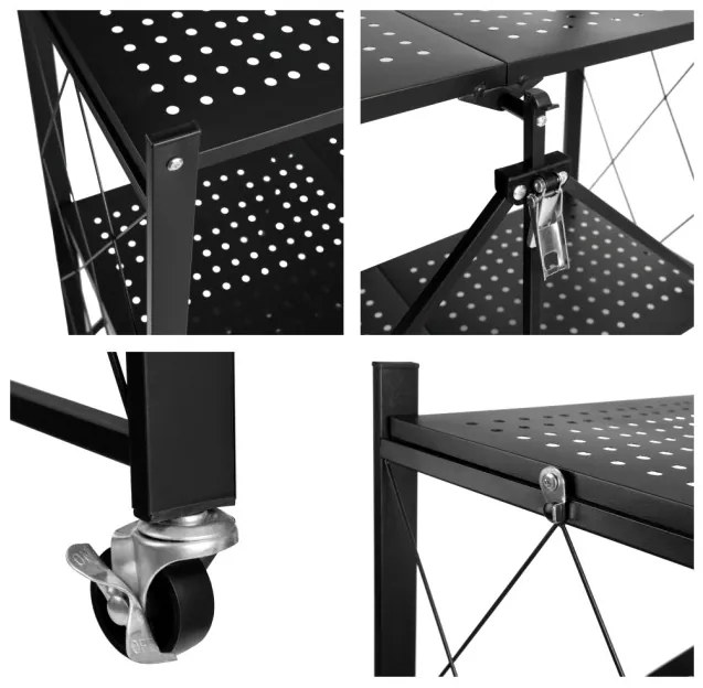 Pojazdný regál GESTEL 5 políc čierny