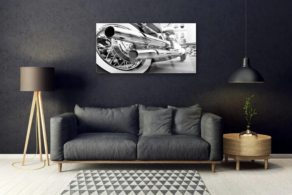 Obraz na skle Motor umenie 125x50 cm