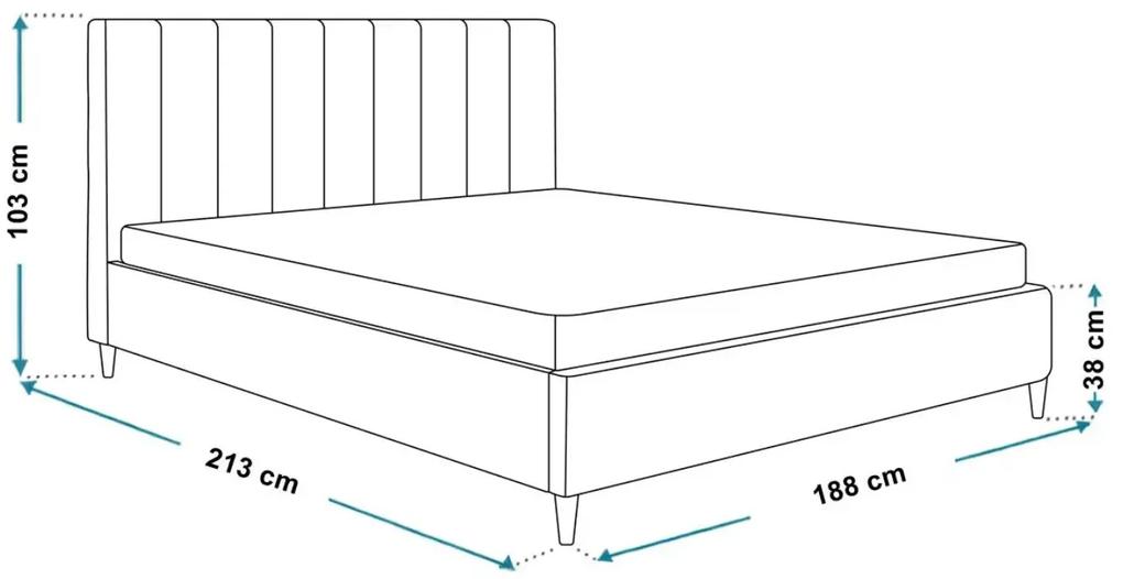 Čalúnená manželská posteľ AVRIL 180 x 200