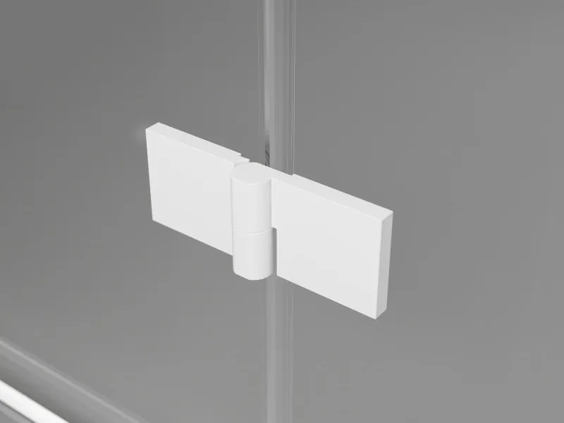 Mexen Lunar, pravé otočné sprchové dvere 140 cm, 8mm číre sklo, biely profil, 834S-140-050-20-00-P