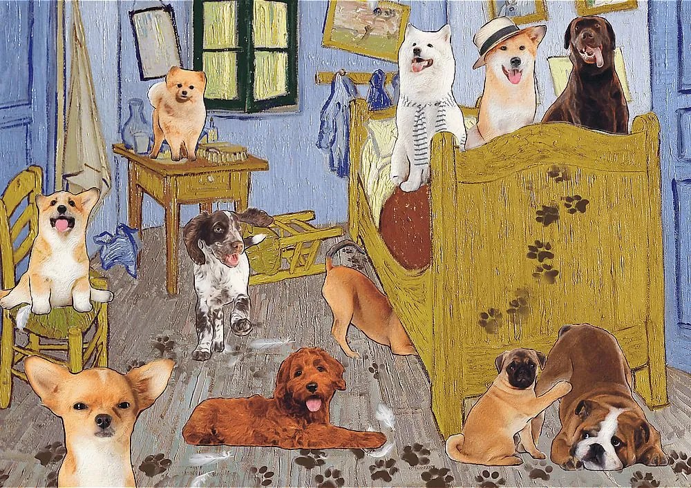 TREFL Puzzle Psie revolúcia v izbe van Gogha 500 dielikov